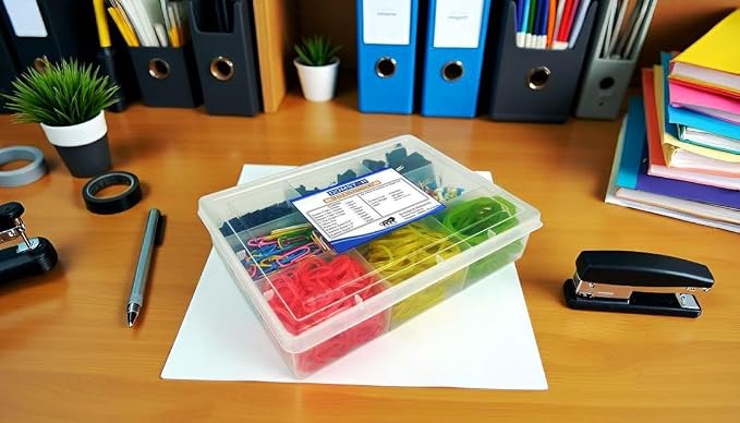 Shuttle Art ABS Plastic Desk Organiser with Drawer,Multifunctional Desk Organizer,Customized Desk Organizer with Pencil Holders,Sticky Note,Paperclip StorageIOffice Table Stand for Home/Office(Black) - Image 3